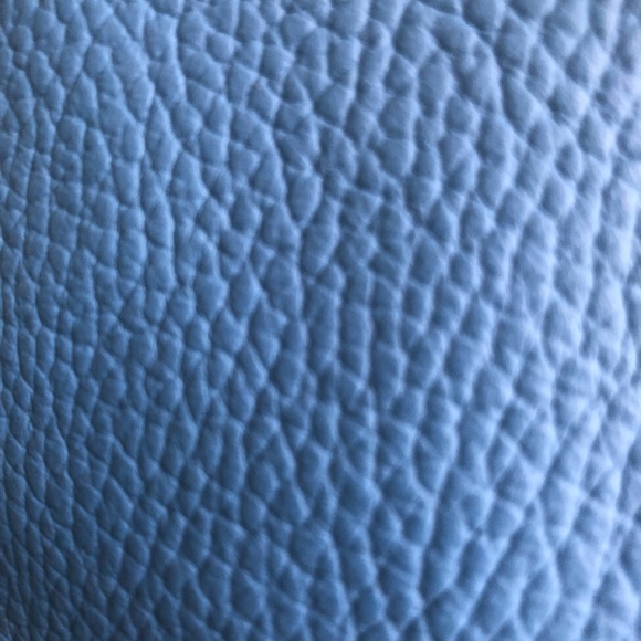 COCO BARCLAY Blue Pebbled Leather Boho Shoulder Bag Fringe London EUC - Picture 7 of 9